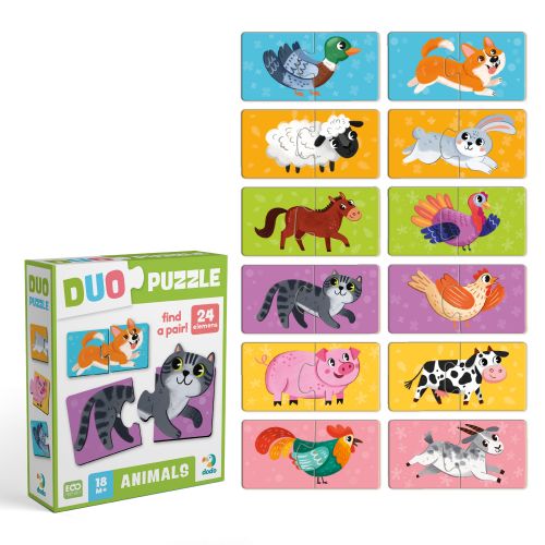Educational puzzle Duo Puzzle Animals