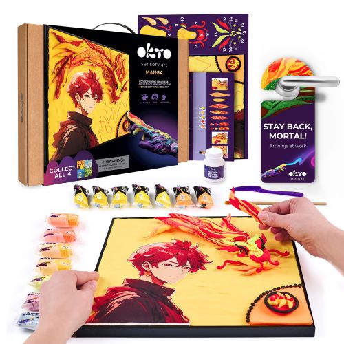 Creative set Modelling clay - 3D painting MANGA Fire (29*29 cm)